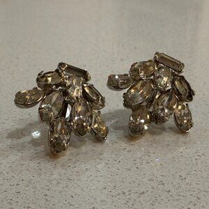 Vintage Screw Back Rhinestone Earrings